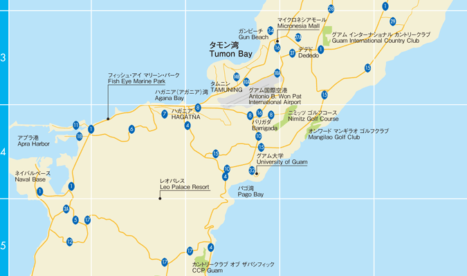 グアム全島広域マップ